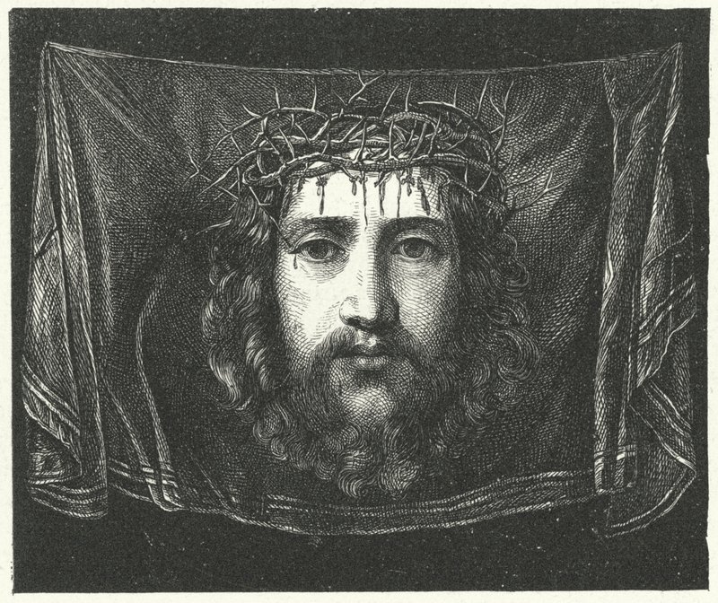 Velo de Verónica con el retrato de Cristo de (c.1489 1534) (after) Correggio
