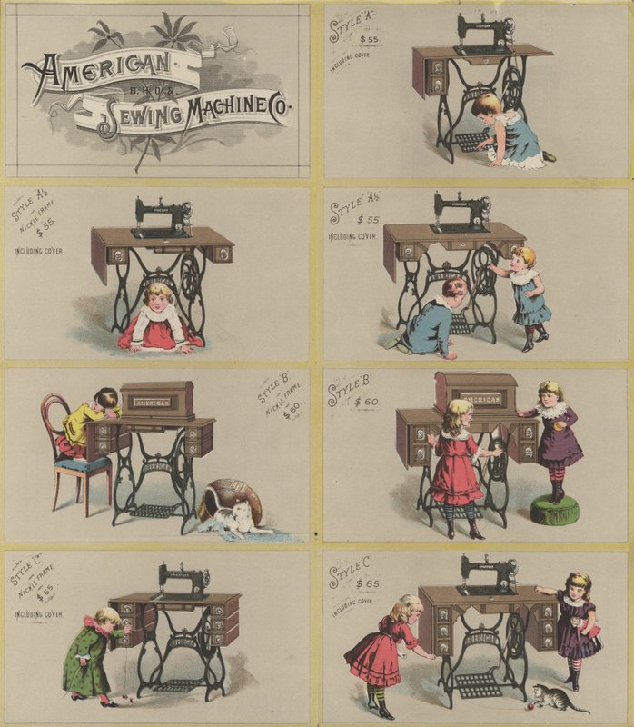 Anuncio de la American Sewing Machine Company de American School