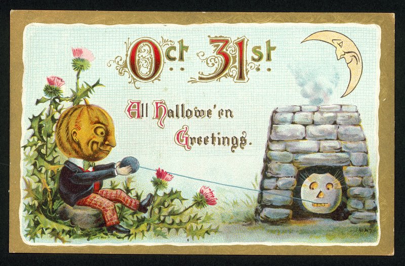 Tarjeta de Halloween de American School