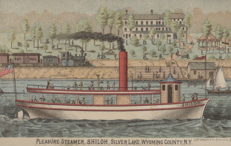 Barco de placer, Shiloh, Silver Lake, Condado de Wyoming, Nueva York de American School