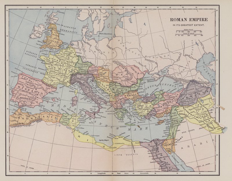 El Imperio Romano en su mayor extensión de American School