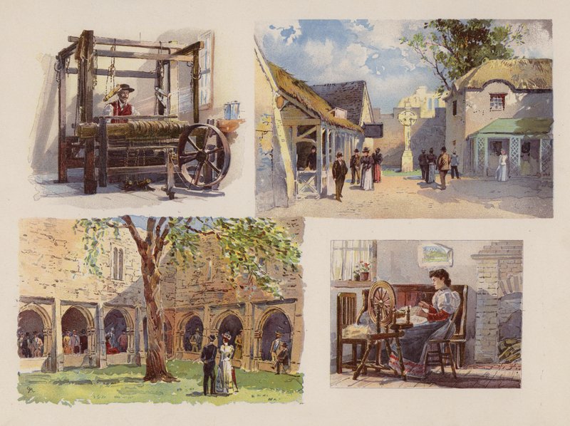 Escenas en el Pueblo Irlandés de American School