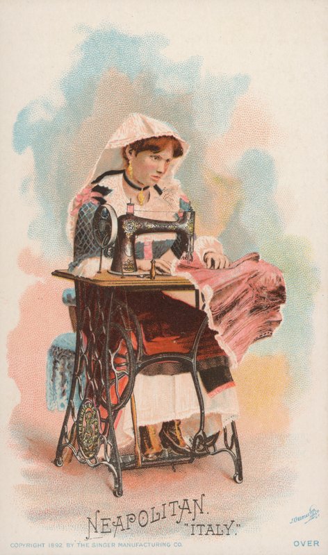 Máquina de coser, Nápoles, Italia de American School