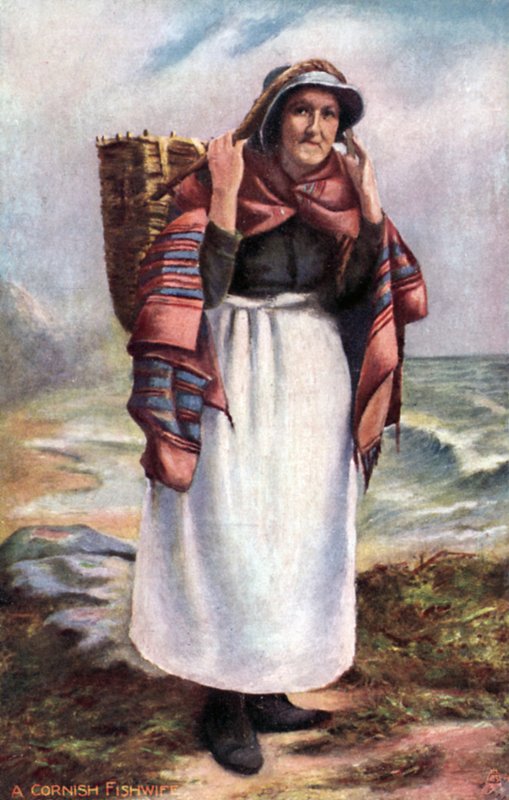 Una pescadera de Cornualles de English School