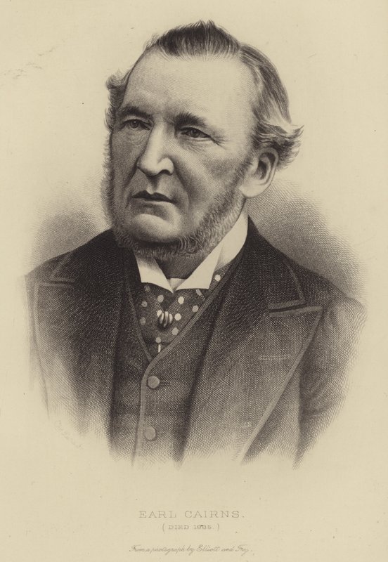 Earl Cairns, fallecido en 1885 de English School