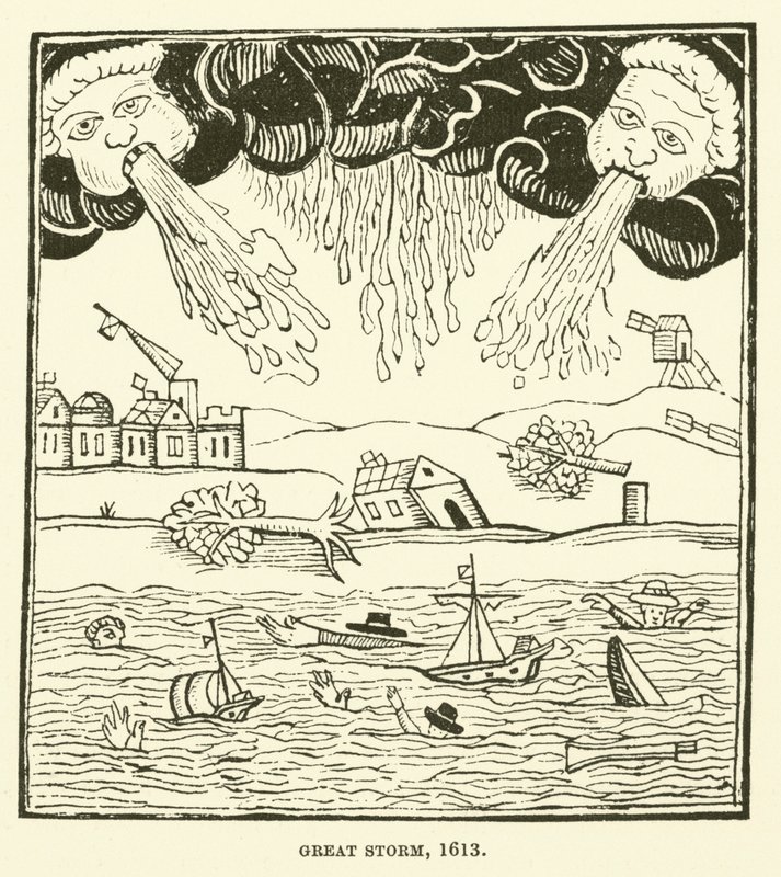 Gran tormenta, 1613 de English School