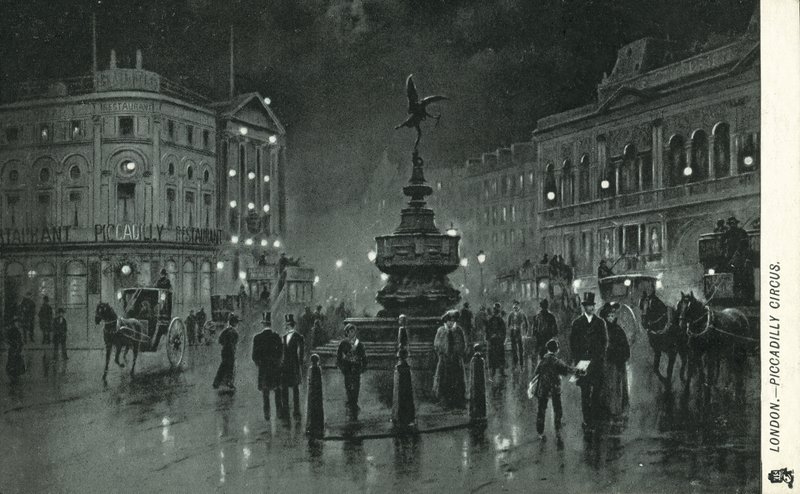 Fuente Memorial de Shaftesbury, Piccadilly Circus de English School