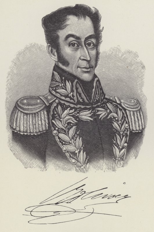 Simón Bolívar, líder militar y político venezolano de English School