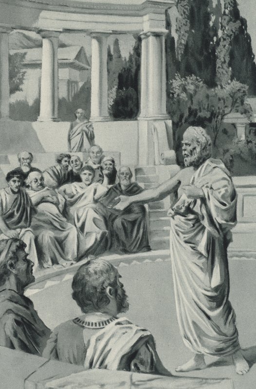 Sócrates se niega a inclinarse ante sus jueces de English School