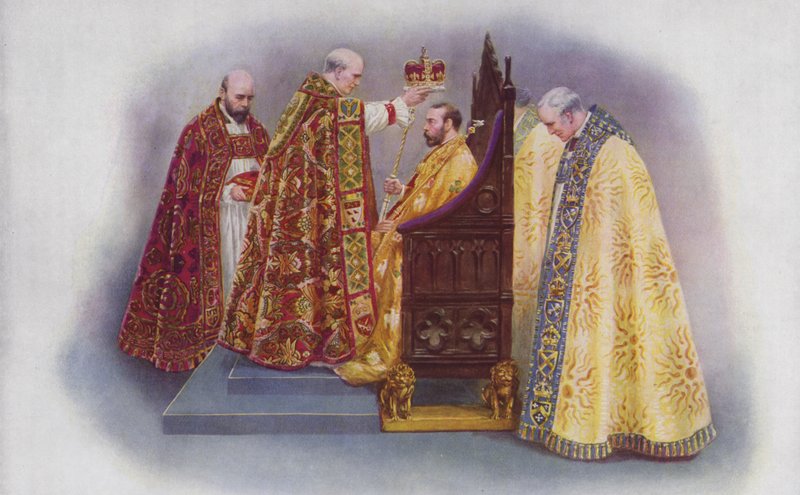 La Coronación del Rey por el Arzobispo de Canterbury de English School