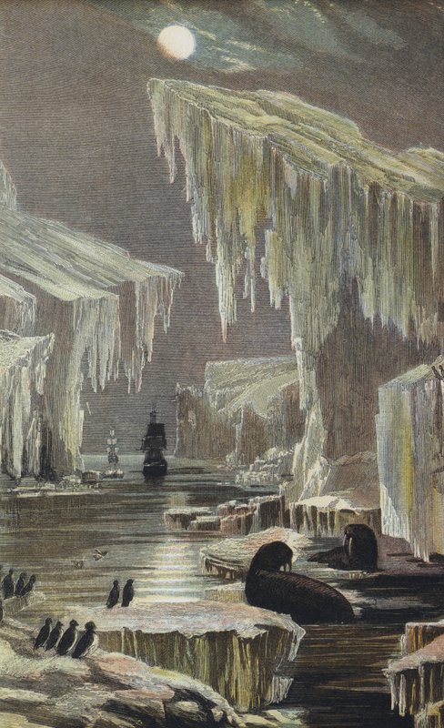 El Erebus y el Terror en las regiones árticas de English School