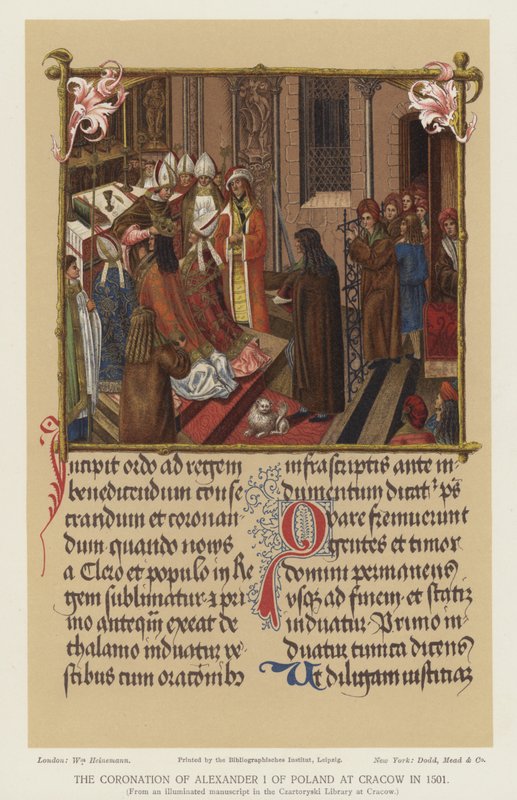 La coronación de Alejandro I de Polonia en Cracovia en 1501 de English School