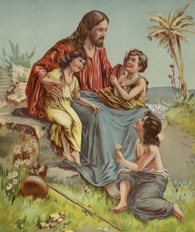 Jesucristo con niños de European School