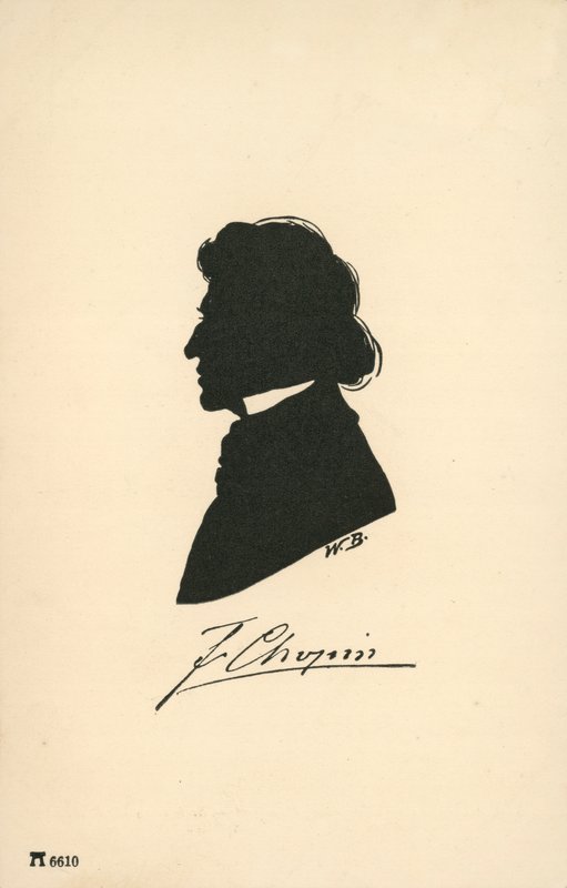Silueta de Frederic Chopin de European School