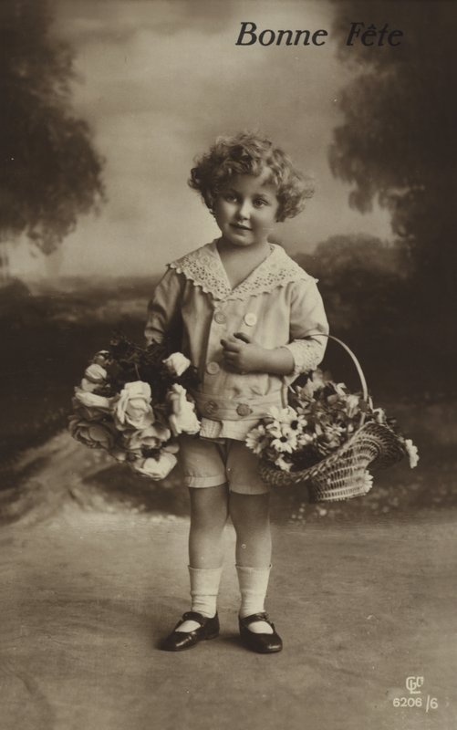 Tarjeta de cumpleaños con niño pequeño de French Photographer