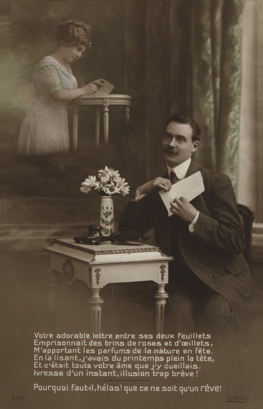 Pareja escribiendo cartas de French Photographer