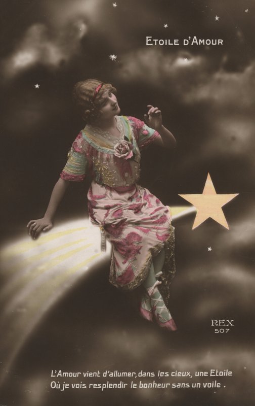 Chica montando una estrella fugaz de French Photographer