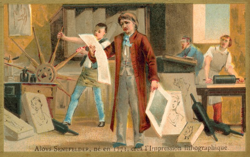 Alois Senefelder, inventor alemán de la litografía de French School
