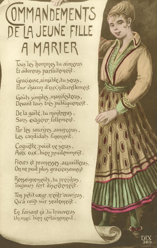 Mandamientos para la joven que se va a casar de French School
