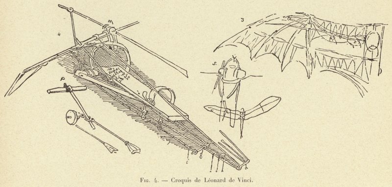 Croquis de Leonardo da Vinci de French School