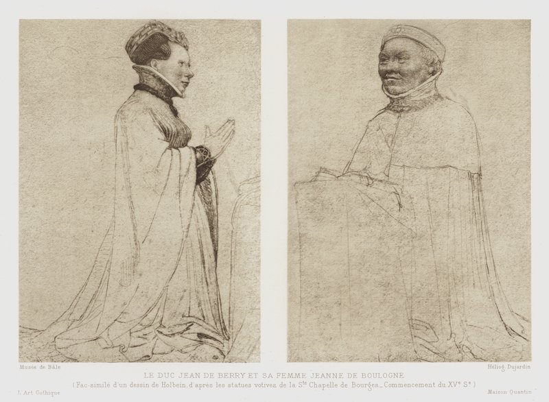 Juan, Duque de Berry, y su esposa Jeanne de Boulogne, Siglo XV de French School