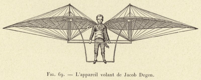 El aparato volador de Jacob Degen de French School