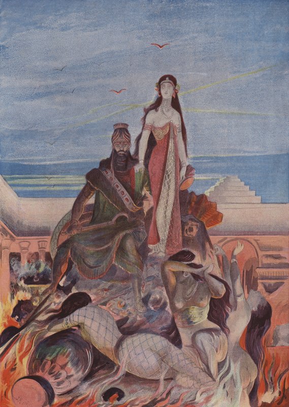 La Hoguera de Sardanápalo de French School