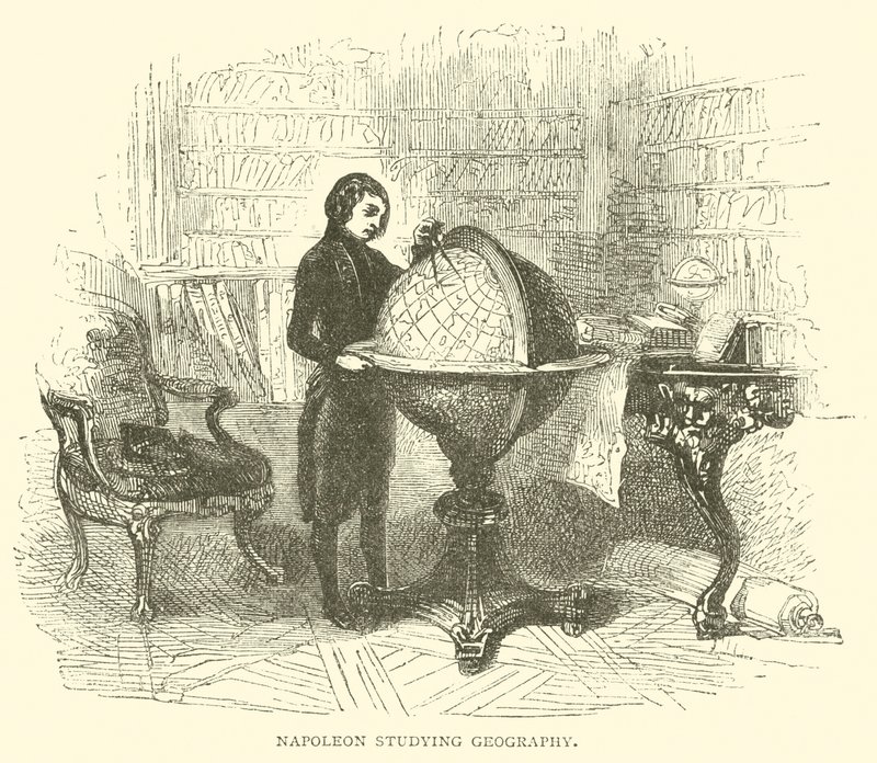 Napoleón estudiando geografía de French School