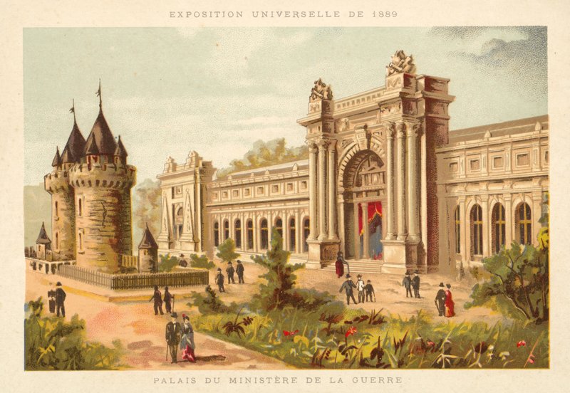 Palacio del Ministerio de Guerra, Exposición Universal 1889, París de French School