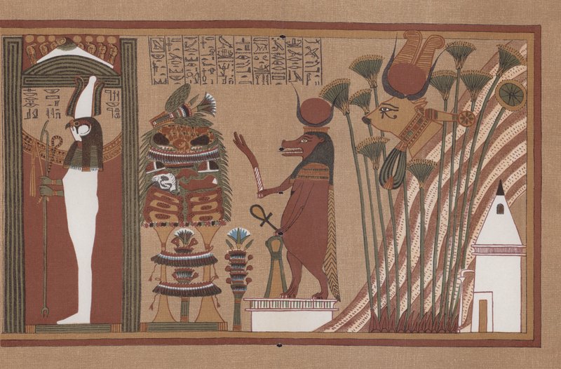 Escena del Papiro de Ani del Antiguo Egipto, un Libro de los Muertos en el Museo Británico de German School