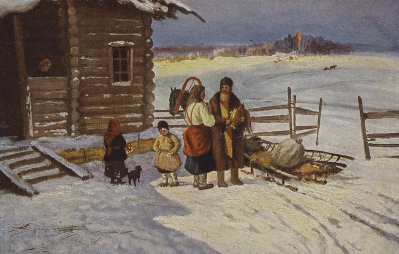 Lvov. De vuelta de la ciudad, siglo XIX de Russian School