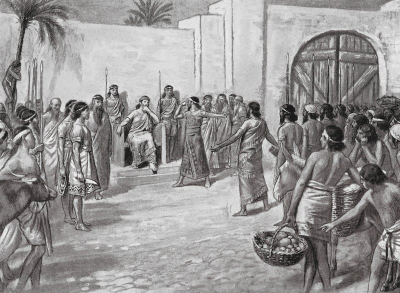 Juicio ante Hammurabi (litografía) de A.C. Weatherstone