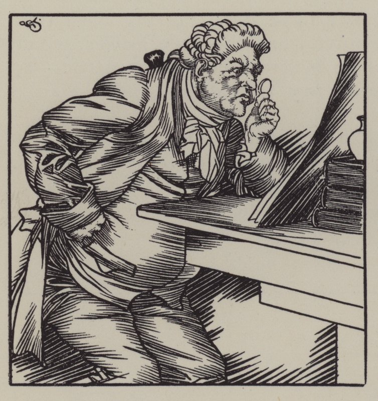 Ilustración para Los Ensayos de Elia de Charles Lamb (litografía) de A. Garth Jones