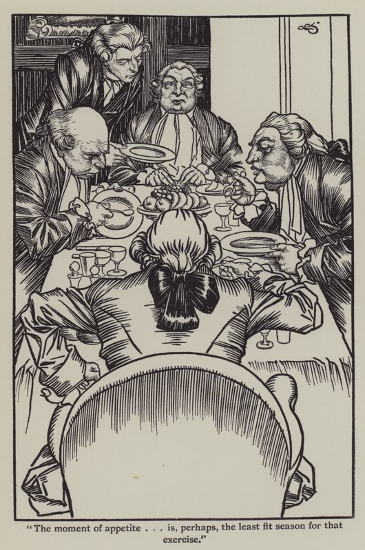 Ilustración para Los Ensayos de Elia de Charles Lamb de A. Garth Jones