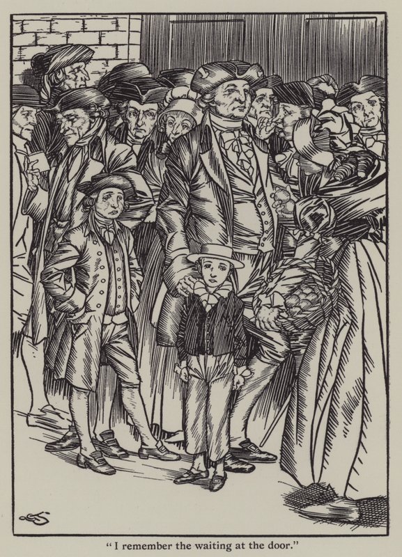 Ilustración para Los Ensayos de Elia de Charles Lamb de A. Garth Jones