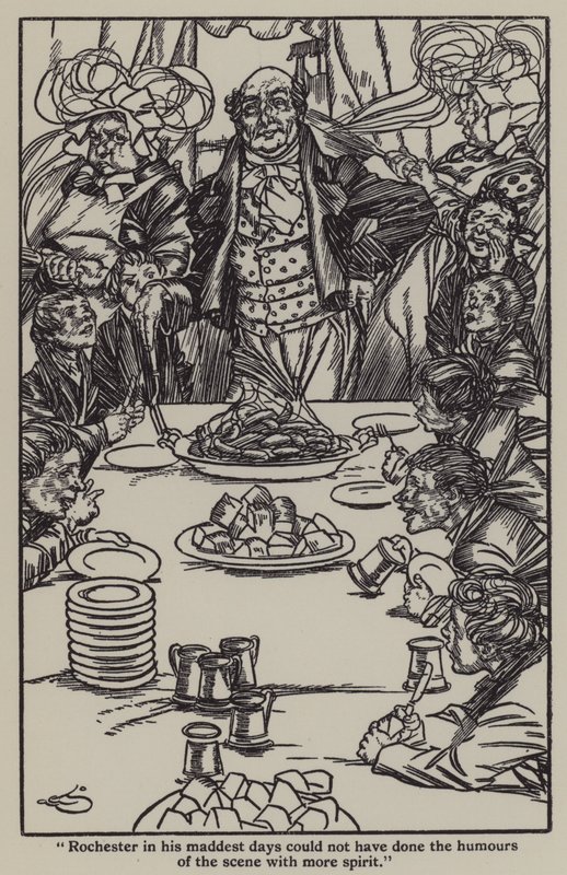 Ilustración para Los Ensayos de Elia de Charles Lamb de A. Garth Jones
