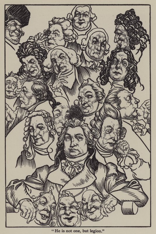 Ilustración para Los Ensayos de Elia de Charles Lamb de A. Garth Jones