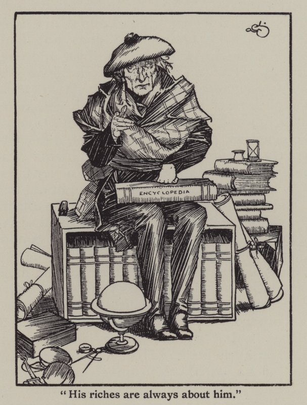 Ilustración para Los Ensayos de Elia de Charles Lamb de A. Garth Jones