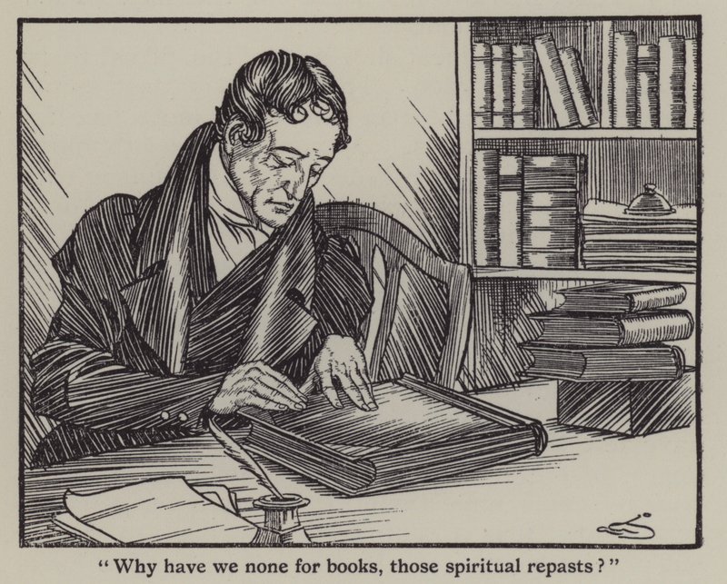 Ilustración para Los Ensayos de Elia de Charles Lamb de A. Garth Jones