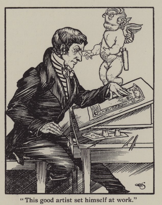 Ilustración para Los Ensayos de Elia de Charles Lamb (litografía) de A. Garth Jones