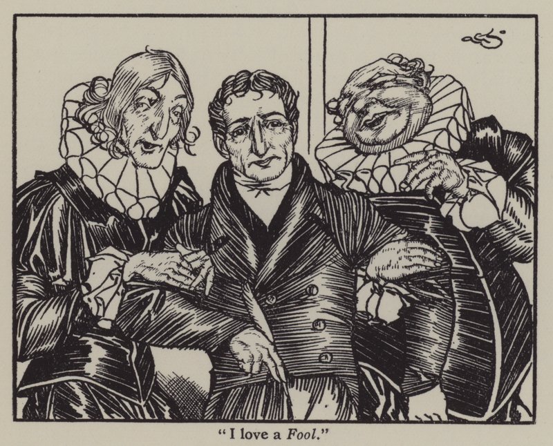 Ilustración para Los Ensayos de Elia de Charles Lamb de A. Garth Jones