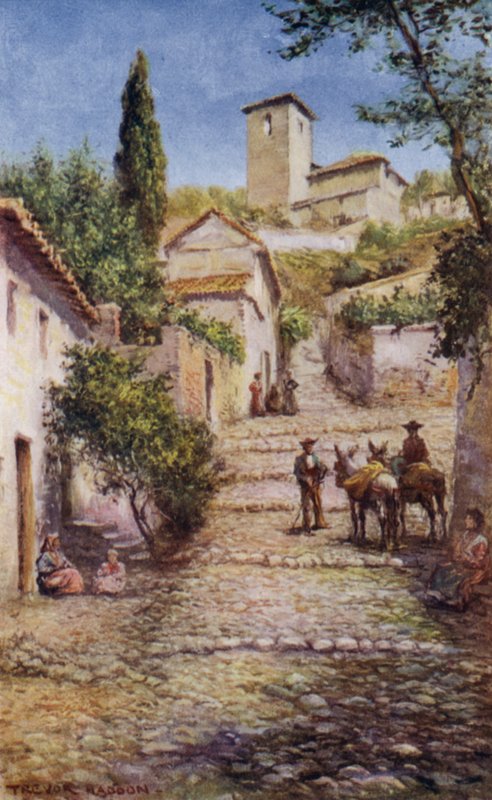 Granada, Calle en el barrio antiguo de A. Trevor Haddon
