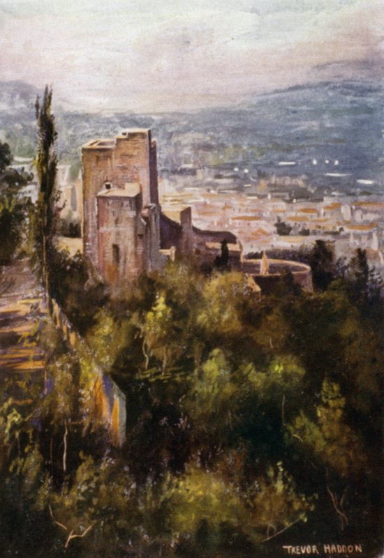La Alhambra, Las Torres de Vermellón desde las Murallas de A. Trevor Haddon