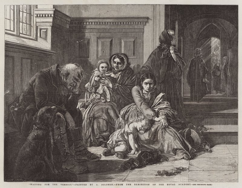 Esperando el veredicto, de la Exposición de la Real Academia de Abraham Solomon