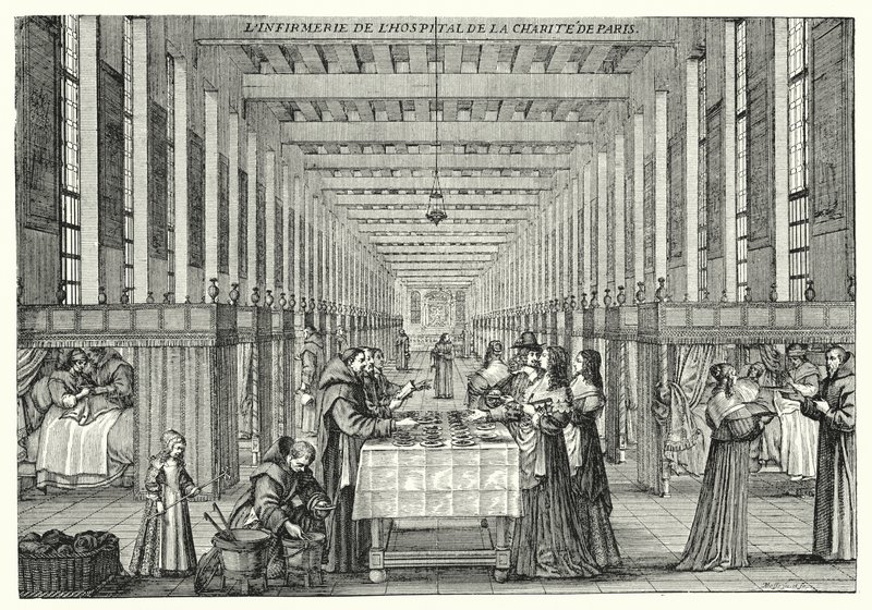 La enfermería del Hospital de la Caridad de París de Abraham (after) Bosse
