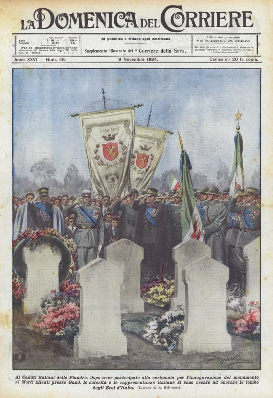 A los caídos italianos de Flandes de Achille Beltrame
