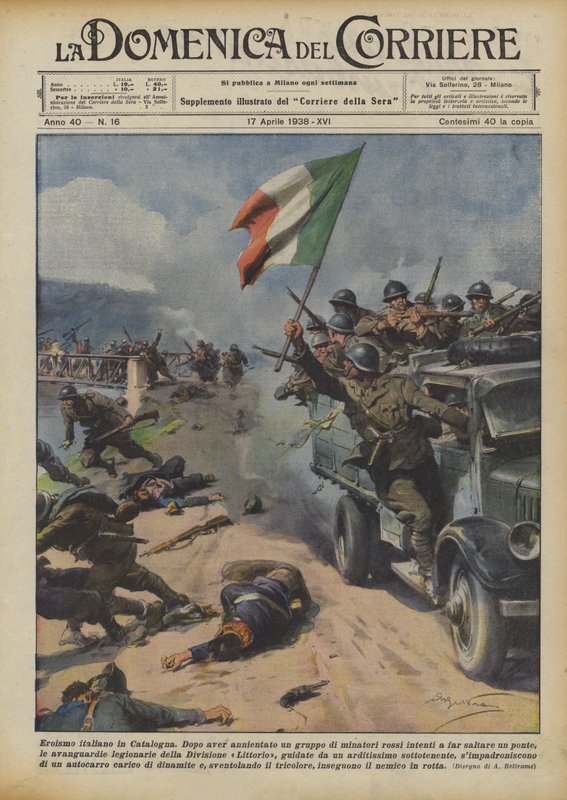 Heroísmo italiano en Cataluña de Achille Beltrame