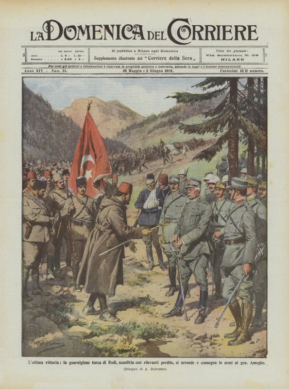 La última victoria, la guarnición turca de Rodas, derrotada con grandes pérdidas de Achille Beltrame
