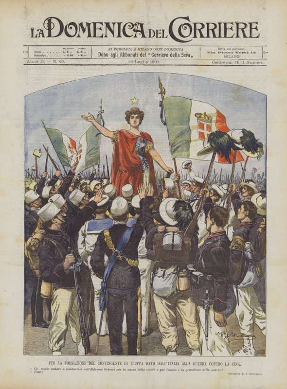 Para la formación del contingente de tropas dado por Italia a la guerra contra China de Achille Beltrame