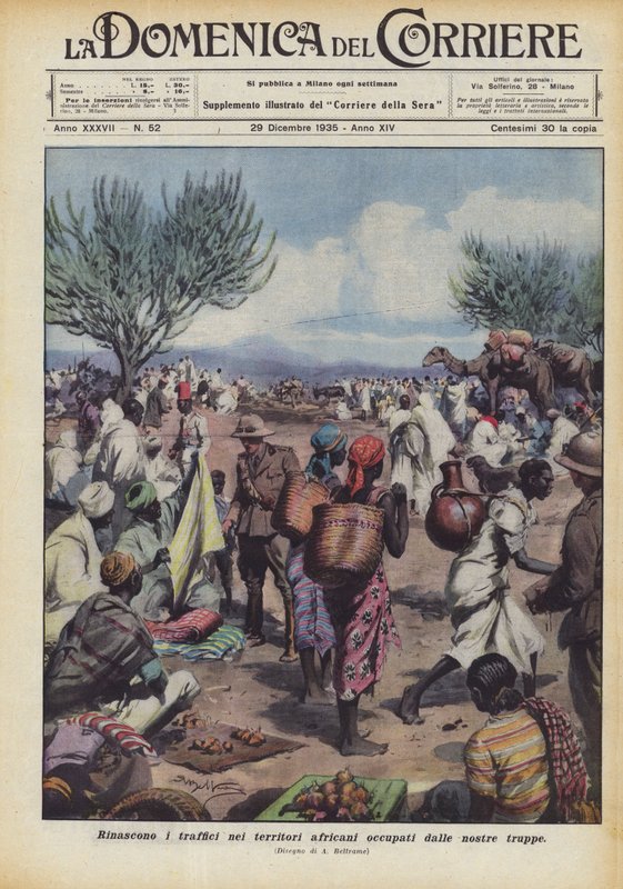 Renacen los comercios en los territorios africanos ocupados por nuestras tropas de Achille Beltrame